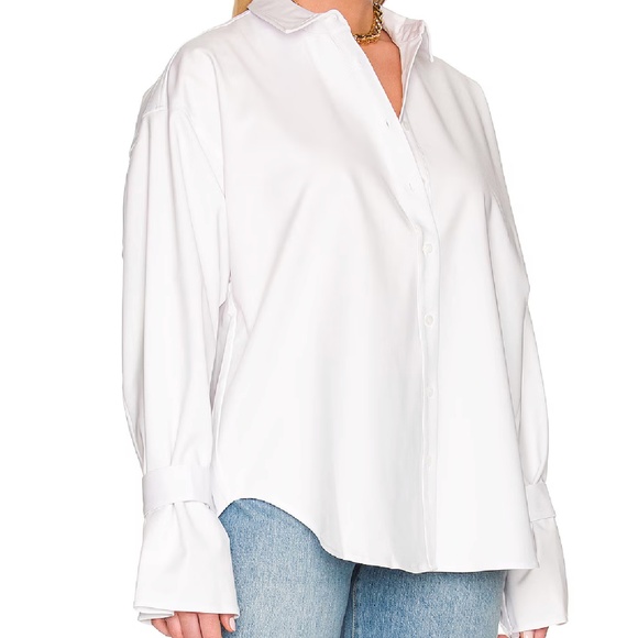 Good American TABBED POPLIN SHIRT - Picture 1 of 11